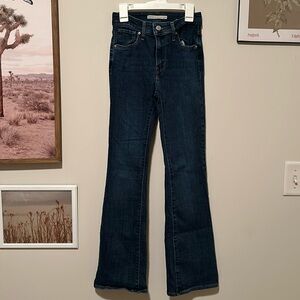 Levi's 725s Dark Wash High Rise Bootcut Size 24 Short